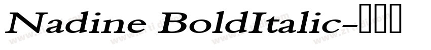 Nadine BoldItalic字体转换